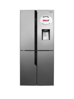 Hisense Rq560N4Wc1 79Cm Wide American Style Multi Door Fridge Freezer With Water Dispenser - Stainless Steel Look